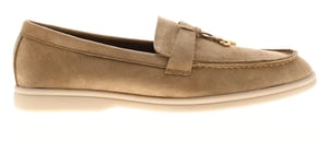 Womens Flat Loafer Shoes Panther Slip On taupe