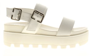 Womens Wedge Platform Sandals Summer Helga Buckle white