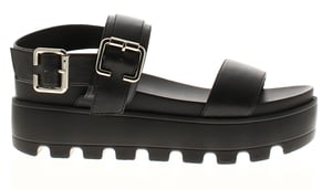 Womens Wedge Platform Sandals Summer Helga Buckle black