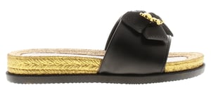 Womens Flatform Mule Sandals Wade Slip On black