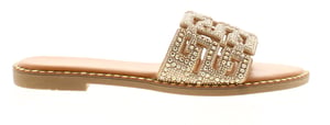 Womens Flat Sandals Cena Slip On gold