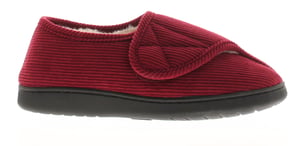 Dr Keller Womens Slipper Boots Valerie Touch Fastening burgundy