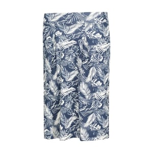 Mountain Warehouse Dames Waterkant Tropische Bladeren Jersey Midi Rok (Marineblauw)