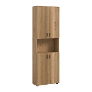 Furnilux Badkast in artisan eik 4 deuren met veel opbergruimte 60x192x30 cm