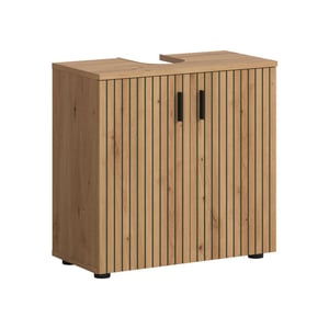 Furnilux Wastafelkast in artisan oak stijlvolle badkamer opbergkast met 2 deuren