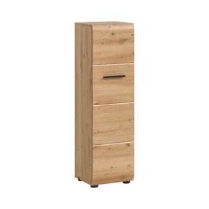 Furnilux Badkast in artisan oak ruime opbergkast met deur en planken op wieltjes