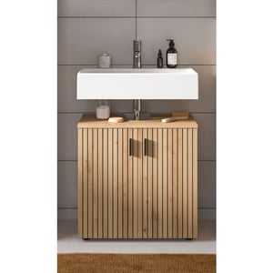 Furnilux Wastafelkast in artisan oak stijlvolle badkamer opbergkast met 2 deuren