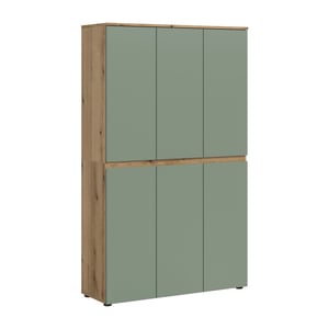 Furnilux Universele kast in trendy smoke met eiken accenten 105x175x37 cm