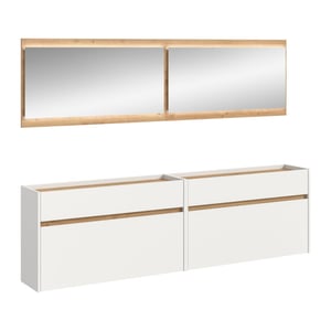 Furnilux Moderne garderobecombinatie met led-verlichting 4-delige set met spiegels en