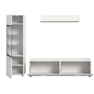 Furnilux Moderne 3-delige woonkast vitrine-kast en wandkast compact design
