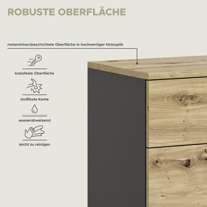 Furnilux Moderne ladekast op wielen stijlvolle opbergoplossing voor hal of garderobe