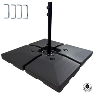 4gardenz ® parasolvoet-tegels vulbaar 120 kg – 4-delige set voor zweefparasols en
