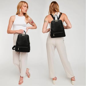 Women's Fashion Backpack With Anti Theft Zipper in Black
