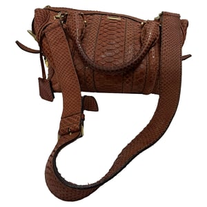 Burberry Medium Nevinson Bowling Bag in Brown Python Leather