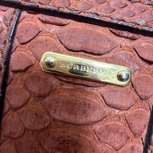 Burberry Medium Nevinson Bowling Bag in Brown Python Leather