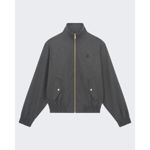 Drole De Monsieur Heren flanelle trackjacket grijs