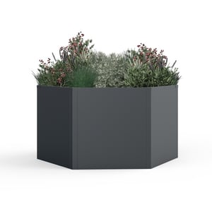 Westmann Varia verhoogde plantenbak zeshoekig metaal 100x52 cm -