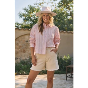 Nukus Nks02162 30 nowi blouse stripe blush