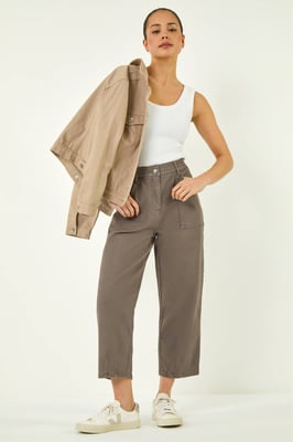 Petite Pocket Front Cropped Jeans