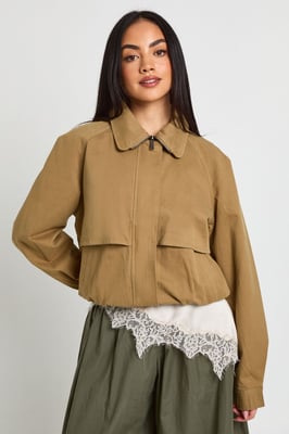 Funnel Neck Bomber Jacket