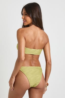 Textured Bandeau Bikini Set