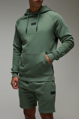 Regular Fit Man Active Hoodie & Short Tracksuit