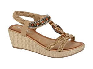 Cipriata Gioela Womens Slingback Sandals Beige