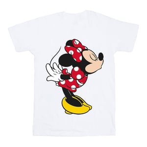 Disney Meisjes Minnie Mouse Split Kiss Katoenen T-Shirt (Wit)