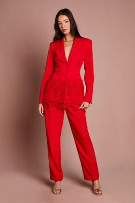 Pleat Front Straight Leg Formal Trouser