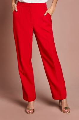 Pleat Front Straight Leg Formal Trouser