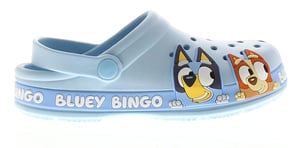 Bluey Younger Childrens Sandals Clogs Sliders Bluey Chester blue