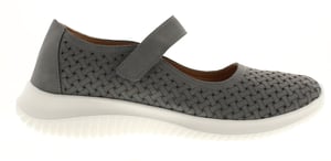 Platino Womens Comfort Sandals Dalia Touch Fastening grey