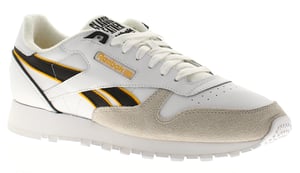 Reebok Mens Trainers Classic Leather Lace Up white black