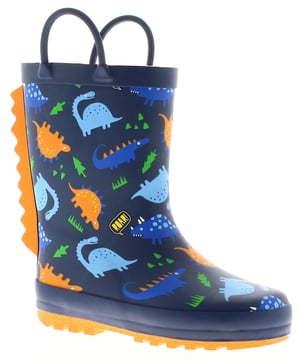 Dinosaur Hunters Childrens Wellies DH Rocky navy