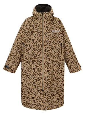 Regatta Adults Changing Robe Zip Fastening Leopard pink