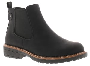 Apache Womens Ankle Boots Concise PU Zip Fastening Chelsea Black