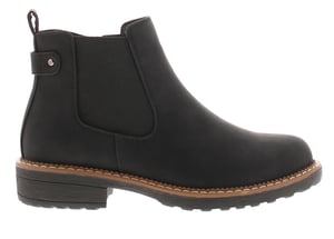 Apache Womens Ankle Boots Concise PU Zip Fastening Chelsea Black