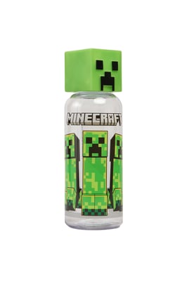 Minecraft Childrnes Water Bottle Straw Style Top green black
