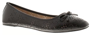 Platino Womens Ballerina Shoes Oulton Slip On black
