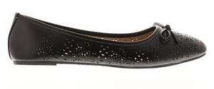 Platino Womens Ballerina Shoes Oulton Slip On black