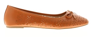 Platino Womens Ballerina Shoes Oulton Slip On tan