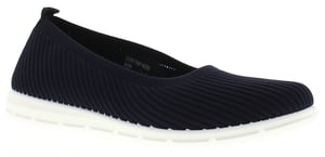 Platino Womens Flat Shoes Kitty Slip On navy
