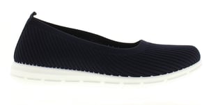 Platino Womens Flat Shoes Kitty Slip On navy