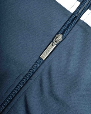 Lambretta Mens Jacket Poly Tricot Track Top Zip Fastening Blue White