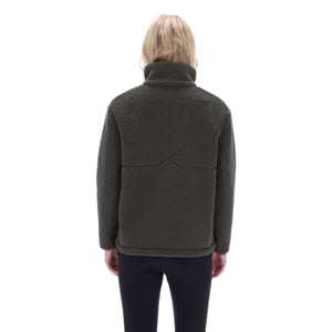 Hunter Tiorga 1/4 Rit Borg Fleece Polyester Heren Groene Rits Pullovers