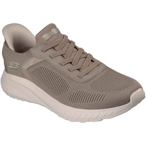 Skechers BOBS Sport Squad Chaos Solid Step Textiel Heren Donker Taupe Sneakers