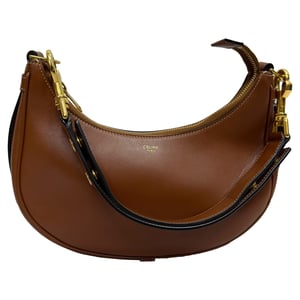 Celine Medium Ava Shoulder Bag in Brown Calf Leather