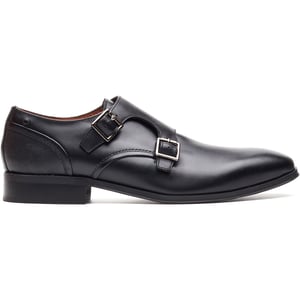Base London Cleric Mens Monk Shoes Black