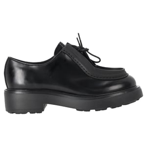 Prada Diapason Brushed Loafers in Black Leather