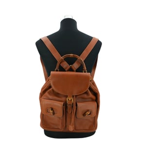 Gucci Leren Rugzak Bamboe